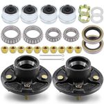 Ruikarhop 5 Lug Trailer Wheel Hub Kit,3500 LB-5 X 4.5 Trailer Axle Kit with(L68149 and L44649 Cone Bearings),Fits 1-1/16'' to 1-3/8" Trailer Axles 3500lb #84 Spindle for Rvs