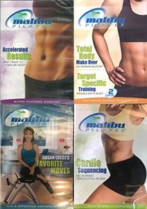 Malibu Pilates 4-Program Exercise Bundle - Susan Lucci's Favorite Aerobic Moves, Accelerated Body Results, Cardio Total Body Make Over & Target Trailing, and High Intensity Sequencing 5-DVD Set
