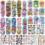 Tazimi 380 Styles (27 Sheets) Temporary Tattoo for kids-Full & Half Arm Tattoos Sleeves for Girls Boys Marine Life Space Racing Car Unicorn Animals Dinosaur Cartoon Tattoos Stickers for Kids