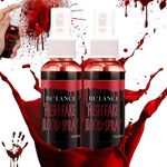 2 PSC Washable Fake Blood Spray,Halloween Fake Blood Splatter, DE'LANCI Liquid Blood for Clothes,Skin and Eye Drops,Squirt Fake Blood Makeup for Vampire Monster Zombie Bride and Costumes,100g(3.53 Oz)