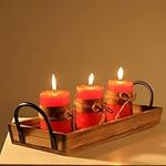 Wood Tray Rectangular Candle Tray w