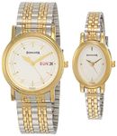 Sonata Quartz Analog White Dial Stainless Steel Strap Watch for Couple-NS11418100BM01P