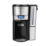 Hamilton Beach One Press Programmable Dispensing Drip Coffee Maker with 12 Cup Internal Brew Pot, Water Reservoir, Black and Stainless Steel (47950)