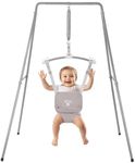 Baby Jumper with Stand, Baby Jumpers and Bouncers, Baby Exerciser Suitable for 6-24 Months, Easy to Assemble & Store Jumper for Baby (Grey)