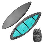 VINPATIO 600D Kayak Cover/Canoe Cover, Heavy Duty Waterproof Kayak Storage Dust Cover Water-Resistant & UV Protection (11-13FT, Grey)