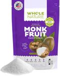 Whole Nature Monk Fruit Sweetener 1:1 Baking Sugar Substitute Made in the USA – Granulated Blend With Erythritol – Zero Calorie – Keto – Paleo – Non-GMO – Kosher - Natural Alternative – 1lb Pouch