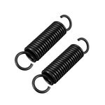 Sourcingmap Extension Spring - 2.5mm Wire Dia, 18mm OD, 80mm Free Length Spring Steel Small Dual Hook Tension Spring 2pcs