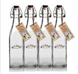 Kilner Clip Top Square Bottle 0.55 Litre, 6cmx6cmx27cm, Glass