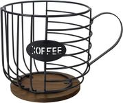 Deamos Capacity Coffee Pod Holder,Coffee Pod Organizer,Coffee Pod Storage,Coffee Bar Accessories,K Cup Holder Coffee Pod Organizer with Wooden Base for Kitchen Coffee Bar Office