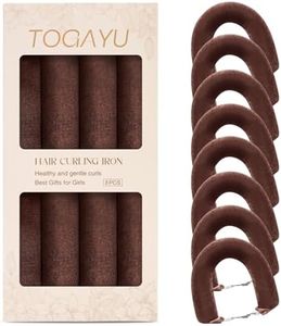 Togayu Heatless Curls Overnight Set - Jumbo Overnight Hair Curlers to Sleep In, Soft Velvet Hair Rollers for Women, No Damage Curls Styling Tools 8pcs