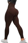 Vozobi Tiktok Trending Leggings Women's High Waist Smile Contour Booty Leggings Scrunch Butt Lift Workout Seamless Yoga Pants