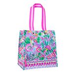 Lilly Pulitzer Market Shopper Bag, Reusable Grocery Tote, Shoulder Bag for Produce or Travel, Me and My Zesty