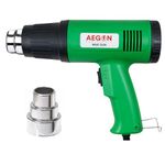 AEGON 1600W Heat Gun - Professional Dual-Speed Tool with Variable Temperature (180°C - 650°C) for PVC Shrinking, Wrapping, Plastic Molding, and Water Defrosting - 1 Year Warranty**