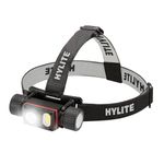 HYLITE Head-Lite USB Rechargable Head Torch LED Headlamp - 2000 Lumen Super Bright - 160 Meter Beam Distance - Adjustable Head Strap - 6 Lighting Modes