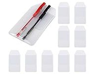 DS. DISTINCTIVE STYLE Shirt Pocket Protector 10 Pieces PVC Pocket Protectors for School Hospital Office Supplies (Clear)
