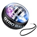 PACIOCEAN Wrist Gyro Ball Trainer With LED Lights - Power Ball Strengthener and Forearm Exerciser for Stronger Arm, Fingers, Bones and Muscle
