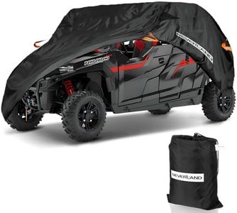 NEVERLAND UTV Cover Waterproof Outdoor - Oxford Cloth Compatible with Polaris RZR Yamaha Can-Am Defender Kawasaki Ranger Cover 4-6 Passenger Black (Up to 169")