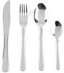 Salter BW06528 Bakewell Cutlery Set – 24 Piece, 18/0 Stainless Steel, Mirror Polish Flatware, 15-Year Guarantee, 6 Place Settings, Includes Forks, Knives, Dessert Spoons & Teaspoons, Dishwasher Safe