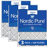 Nordic Pure 14x14x1M12-3 MERV 12 AC Furnace Filter 14x14x1 Merv 12 AC Furnace Filters Qty 3