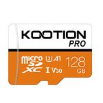 KOOTION 128 GB Micro SD Card, 4K Camera Pro, UHD Video for GoPro, Action Camera, Drone, Smartphone, R/W up to 90/35 MB/s MicroSDXC Memory Card UHS-I U3 A1 V30