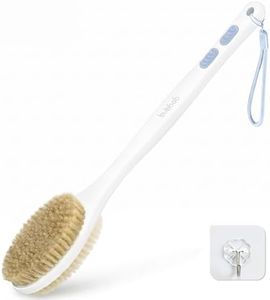 Bubbob Back Scrubber, Back Scrubber for Shower, Bath Brush Long Handle for Shower with Double Sided Bristles for Wet or Dry Brushing (Blue)
