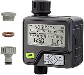 BN-LINK Digital Water Timer, Automatic Irrigation Timer with 6 Separate Irrigation Programs, IP65 Waterproof Garden Lawn Sprinkler Timer with Rain Sensor, Child Lock, Auto & Manual Mode
