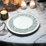 SERENA'S ® Round Shape Diamante Mirrored Crystal Candle Plate 25cm - an Elegant Addition to Your Home Table Top - Best Gift