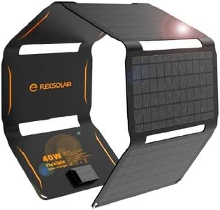 FlexSolar Chargeurs Solaires Portables 40 W, USB Puissance d'urgence ETFE Panneaux Pliables IP67 étanche Camping Randonnée pour Téléphones, Ventilateurs, Lampes de Poche