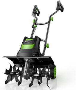 Electric Tiller for Gardening, 1800W 15A Garden Tiller Cultivator, 18" × 9" Rototiller with 24 Steel Tines, 400RPM Corded Tiller for Weeding, Gardening & Soil Cultivation