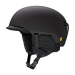 Smith Scout Snow Helmet – Adult Ski & Snowboard Helmet with MIPS Technology, Adjustable Fit, Ear Padding & Ventilation – Head Protection for Men & Women – Matte Black, Medium