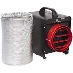 Sealey 2kW Industrial Fan Heater with Ducting - DEH2001