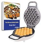 Hong Kong Egg Waffle Maker by StarBlue with BONUS recipe e-book - Make Hong Kong Style Bubble Egg Waffle in 5 minutes AC 120V, 60Hz 760W