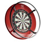 TARGET Darts Championship Dartboard, Corona Lighting System and Pro Tour Red Surround - Dart Board, Dart Light and Surround Bundle