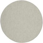 Nourison Positano Indoor/Outdoor Light Grey 8' x Round Area Rug, Easy Cleaning, Non Shedding, Bed Room, Living Room, Dining Room, Backyard, Deck, Patio (8 Round)