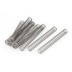 sourcingmap Compression Spring,304 Stainless Steel,6mm OD,0.6mm Wire Size,50mm Free Length,Silver Tone,10Pcs