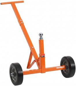 Trailer Dolly 600lbs Capacity, Carbon Steel Trailer Mover with 1-7/8 inch Hitch Ball and 10 inch Flat-Free Tires, Adjust