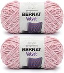 Bernat Velvet Quiet Pink Yarn - Pack of 10.5oz/300g - Polyester - #5 Bulky - 315 Yards - Knitting & Crochet