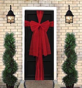 Davies Products Ltd Red Organza Christmas Front Door Bow Kit - 9M