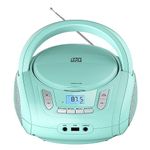 Portable Cute CD Player Boombox with FM Stereo Radio,Bluetooth Wireless,CD-R/CD-RW/MP3/WMA Playback,USB MP3 Playback,3.5mm AUX Headphone Jack,AC/Battery Powered