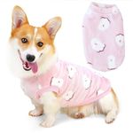 Zunea Flannel Dog Sweater Jumpers for Small Medium Dogs Pullover Corgi Winter Jacket Coats Fuzzy Fleece Puppy Clothes Cute Soft Warm Cold Weather Dachshund Vest Pet Apparel Pink M