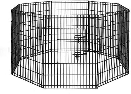 i.Pet 36" 8 Panel Pet Dog Playpen Rabbit Play Pen Playpens Fence Cage Cages Puppy Exercise Enclosure Crate Pets Barrier Portable Outdoor Indoor Run Gate Guinea Pig Heavy Panels Kennel
