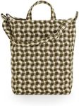BAGGU Zip Duck Bag, Wavy Gingham Brown