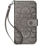 Ateeky iPhone 15 Wallet Case,[RFID Blocking] 3 Card Holder Stand with Credit Card Slot PU Leather Magnetic Protective Flip Cover for iPhone 15(Grey)