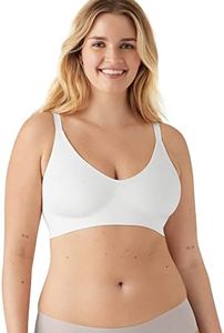 True & Co Women's Soft Form V Neck Adjustable Strap Bra, White, S (32C-D,34A-B)