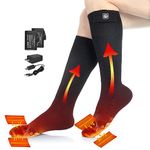 SAVIOR HEAT Heated Socks for Men Women, 2022 Electric Rechargeable Battery Thick Long Ski Socks for Winter Cold Weather Hunting Hiking Camping Skating Motorcycle Cycling Fishing