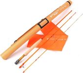 Maxcatch Fiberglass Fly Fishing Rod: 3wt/ 5wt/ 6wt/8wt in Blue,Orange, Purple or Transparent (Orange, 7'0'' 3wt)