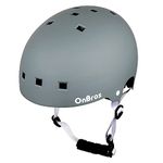 Skateboard Helmet Adult - OnBros Youth Bike Helmet Men or Women, Adjustable Road Bike Helmets for Multi-Sport Bicycle Cycling Skates Scooter Helmet (Gray, M(54-58cm/21.25-22.83 inches))