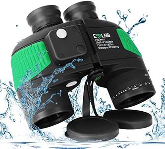 ESSLNB Marine Binoculars 7X50 Compass Binoculars BAK4 Prism with Night Vision Rangefinder Compass Strap and Bag 100% IPX7 Waterproof For Hunting Bird Watching Boating