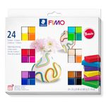 Staedtler Fimo Soft 8023 02 Oven Hardening Modelling Clay 24 Half Blocks Assorted Colours