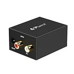 Portta Audio Converter Analog R/L RCA to Digital Coax/ Toslink Audio Converter Support 2 channel Stereo LPCM CH2.0 without Decode Function for PS3 XBox HD DVD PS4 Sky HD Plasma Blu-ray Home Cinema Systems AV Amps